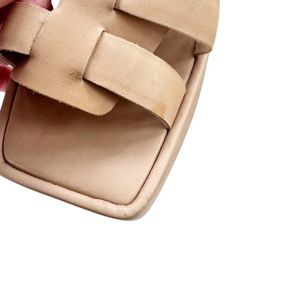 JEFFREY CAMPBELL Anthropologie Leather Poisson Fisherman Sandals Beige Size 9.5 - Picture 5 of 12